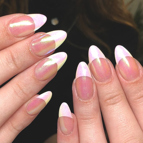 french manicure spring nail art idea