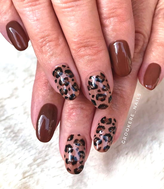 leopard print spring animal prints nail art idea