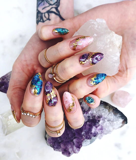 marble nail art design trends