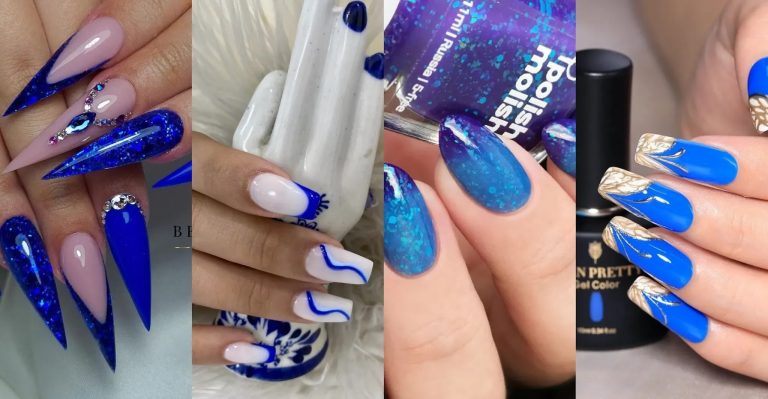 94 Stylish Blue Nail Ideas for Your Next Manicure
