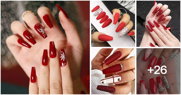 30 IMAGES: Red Coffin Nail Ideas That You Must Try In 2023