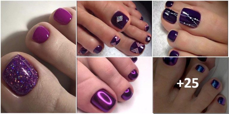 Purple Toenails 【124 Eye-Catching Ideas】