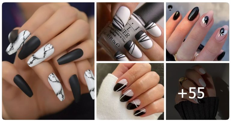 55+ Black And White Nails That Are SUPER Popular Right Now