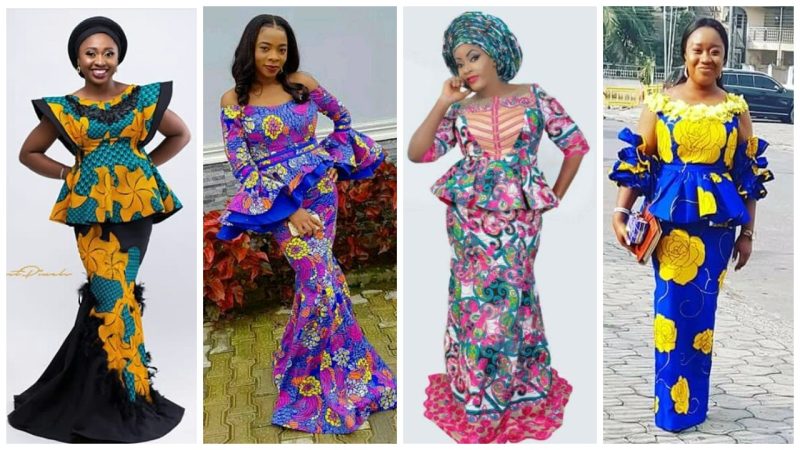 40 Peplum Ankara Skirt Blouse Styles and Stylish African Fashion Designs