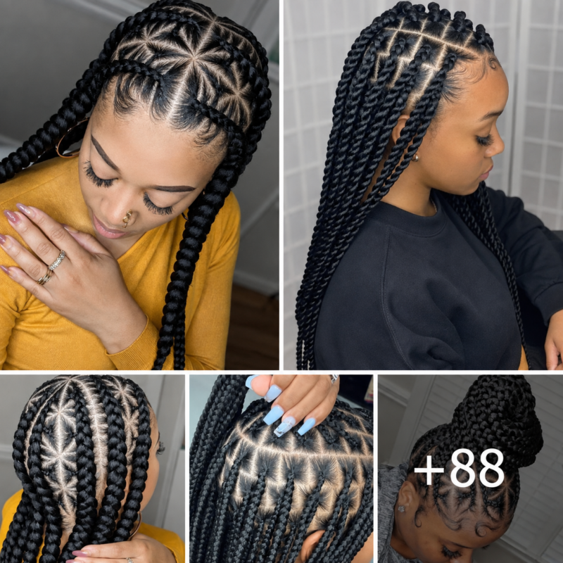 28 PHOTOS: Cornrow Braid Designs + Box Braids Hairstyles