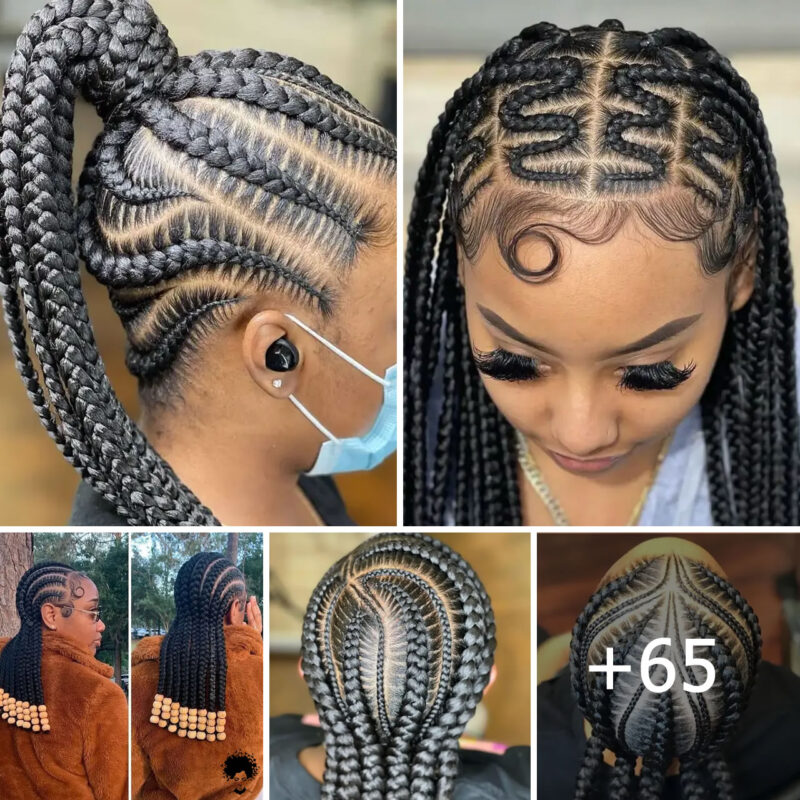 65 PHOTOS: Cornrow braid designs + Knotless braids styles ‎