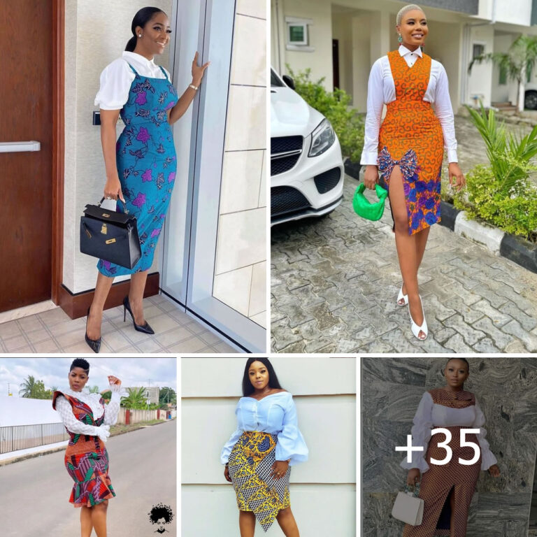 Amazing Ways To Style Beautiful Ankara With White Fabric Infusion Styles.