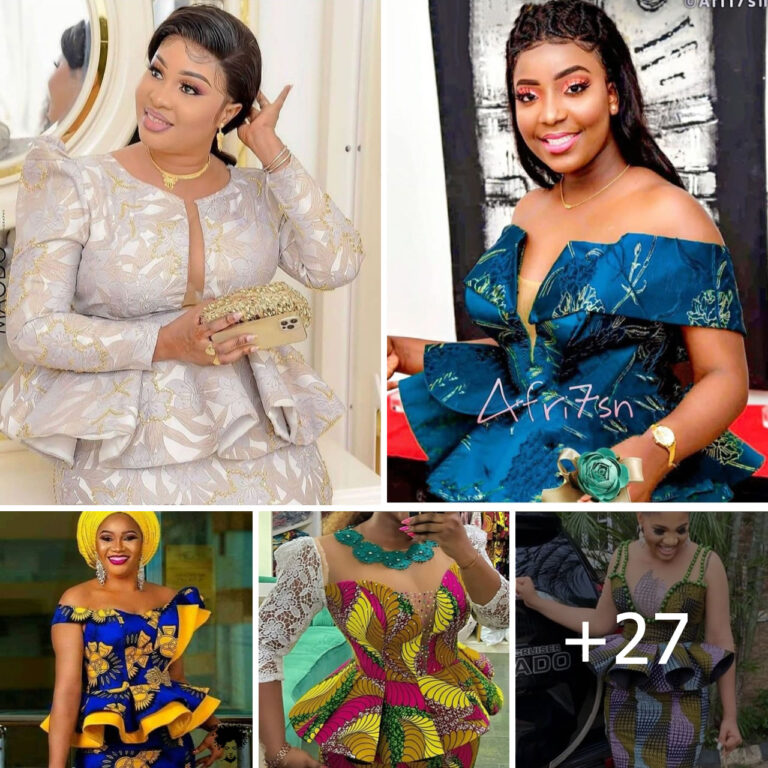 Fascinating Peplum Blouse Styles For Stylish African Queens.