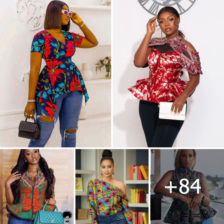 Latest Ankara Tops on Jeans