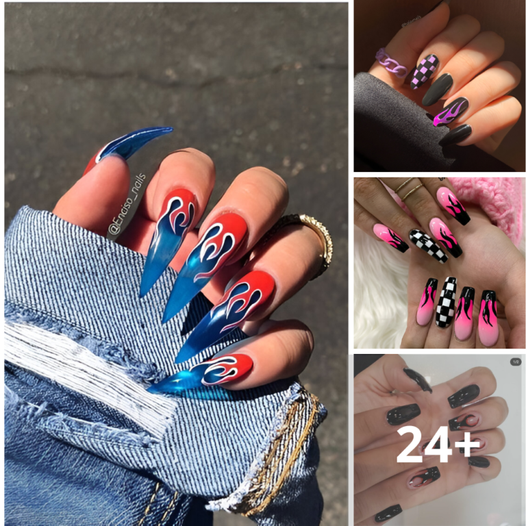 Spark Your Imagination with 25 Fierce Flame Nail Concepts for Ultimate Glam.