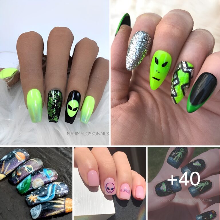 40+ Stunning Extraterrestrial Nail Designs from Alien Nails