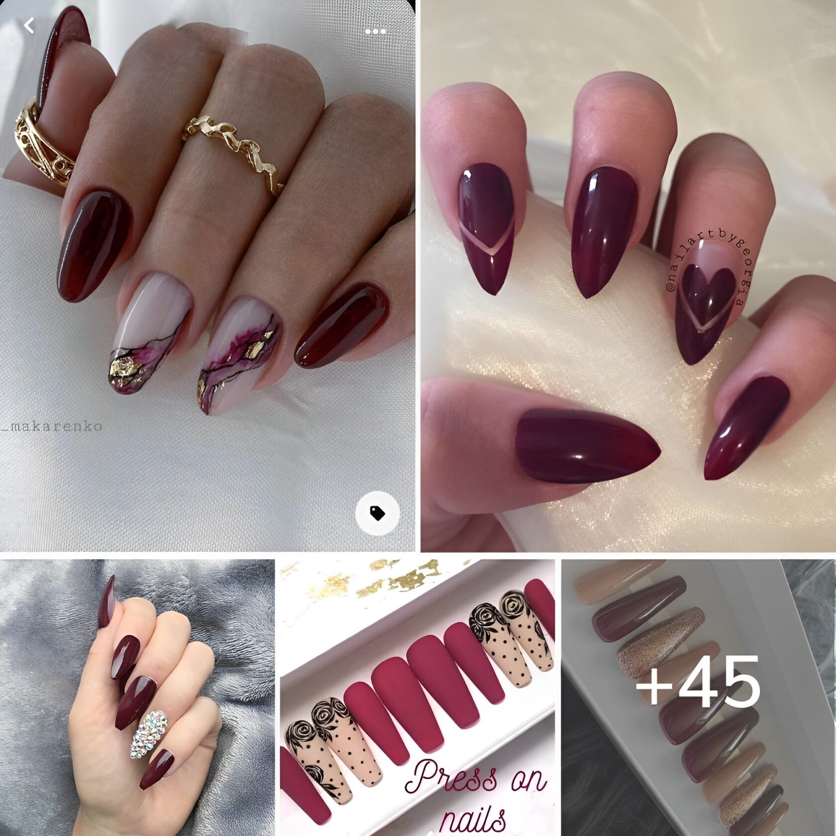 The Hottest Shade of the Season: Maroon Nails!