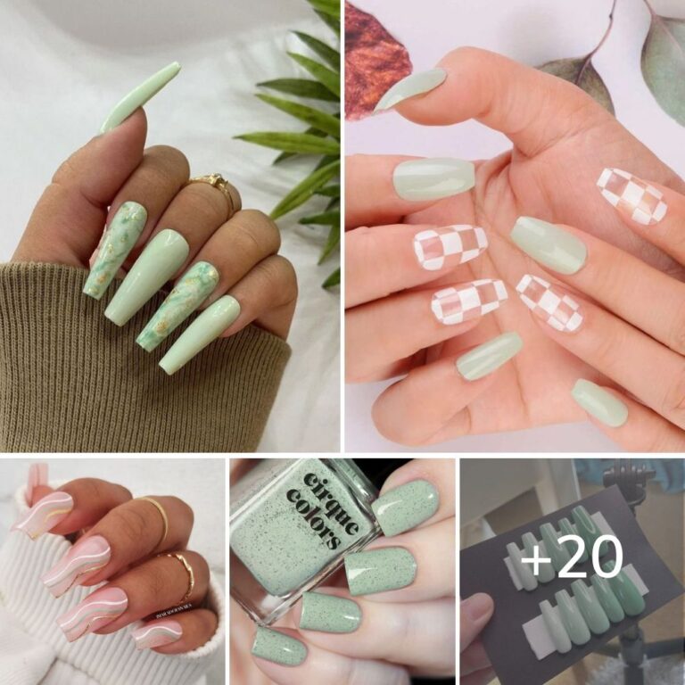 Hot Light Green Nails