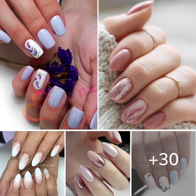 Hot oval wedding nails