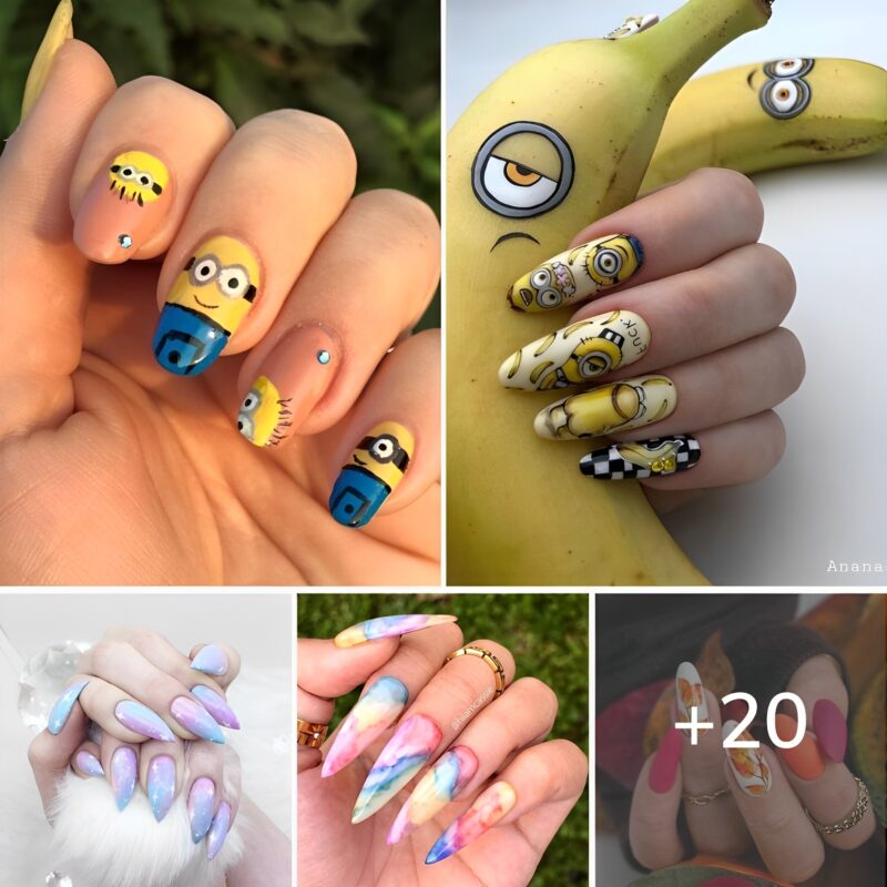 Trendy classic almond nails