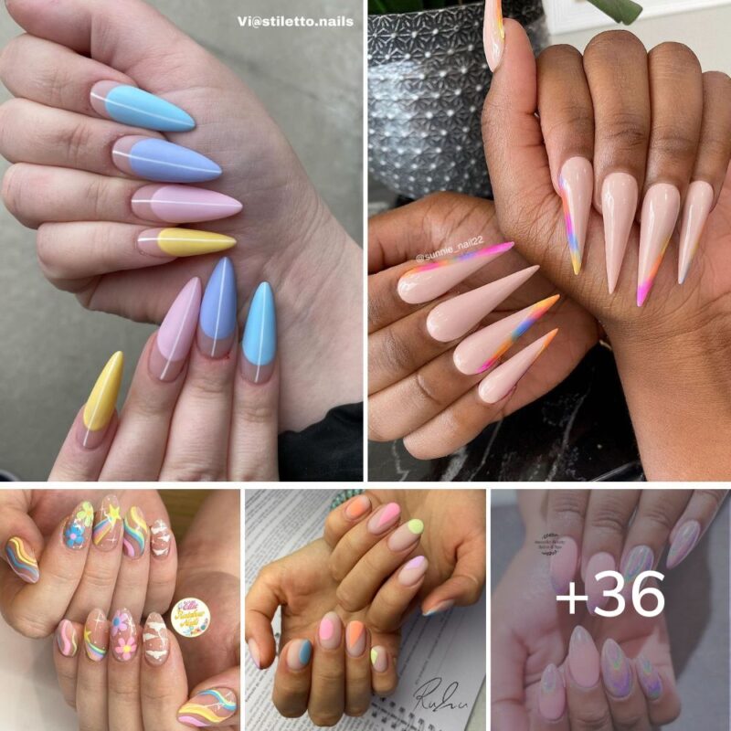 36 Stunning Rainbow Nails to Make Your Day Brighter