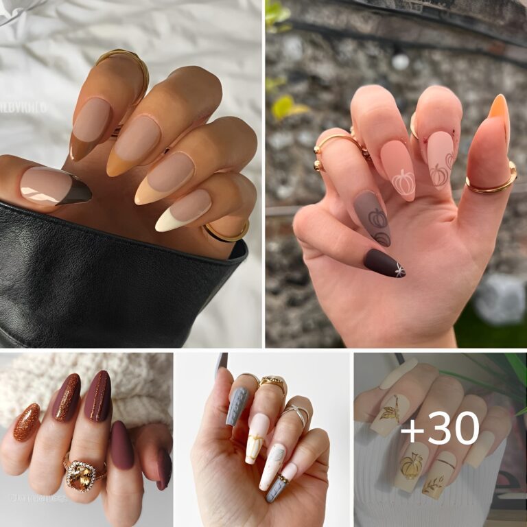 A Pretty Autumn Manicure With 30 Gorgeous Fall Nails.