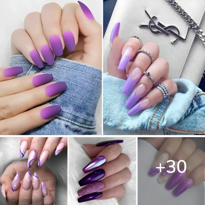 30 Stunning And Contemporary Purple Nail Designs