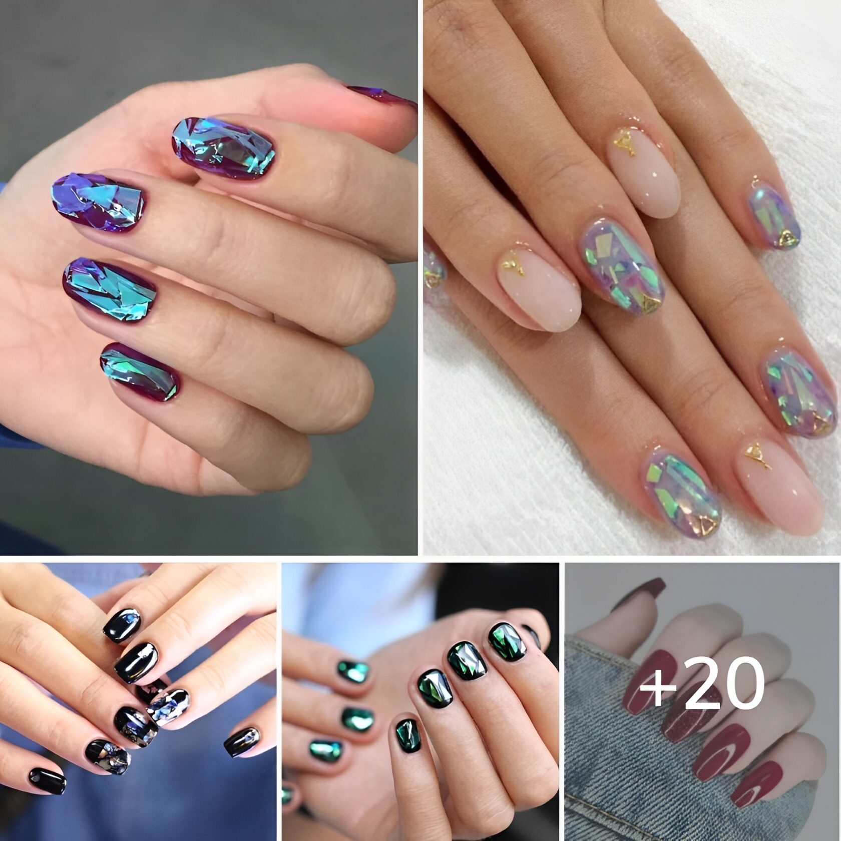 Meet the ‘Glass Nails’, the nail trend with holographic mirrors full of style