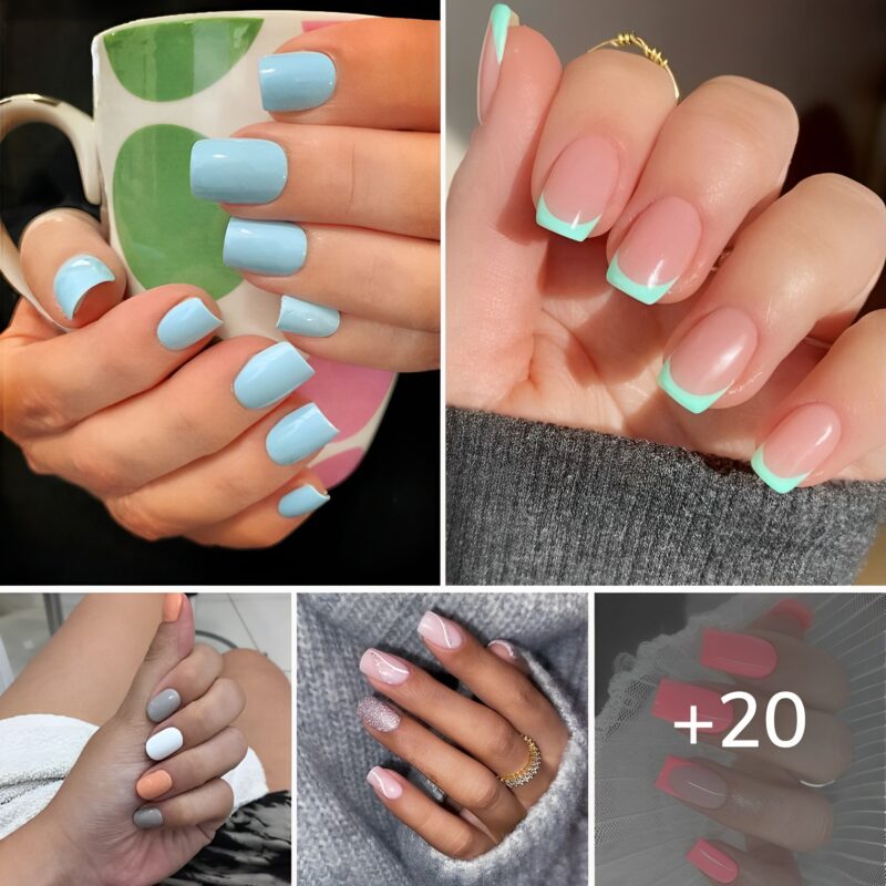 Hot ombre coffin nails
