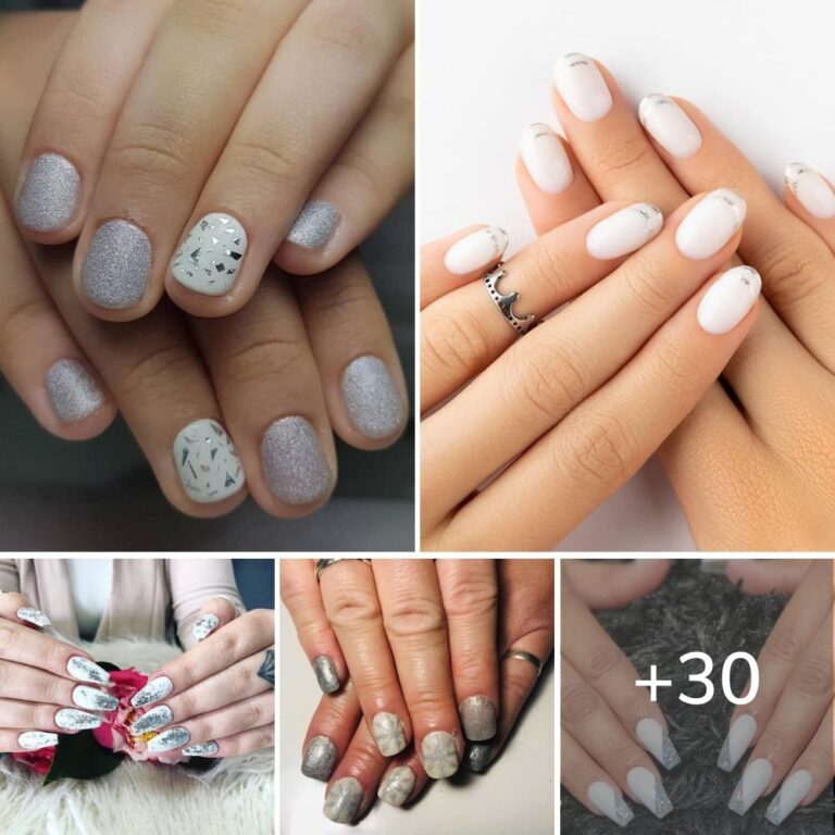 30 Winning Looks Wιth White And SiƖver Nails