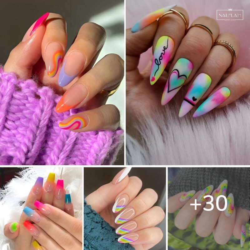 32 Vibrant RainƄow Nails To Brighten Up Your Day