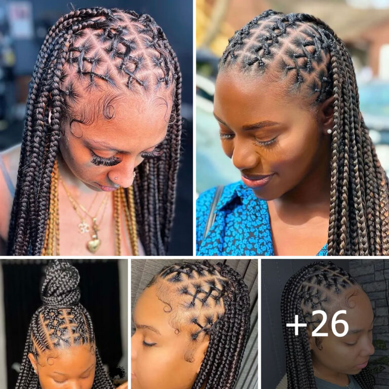 26 Cute Criss Cross Knotless Braids Hairstyles
