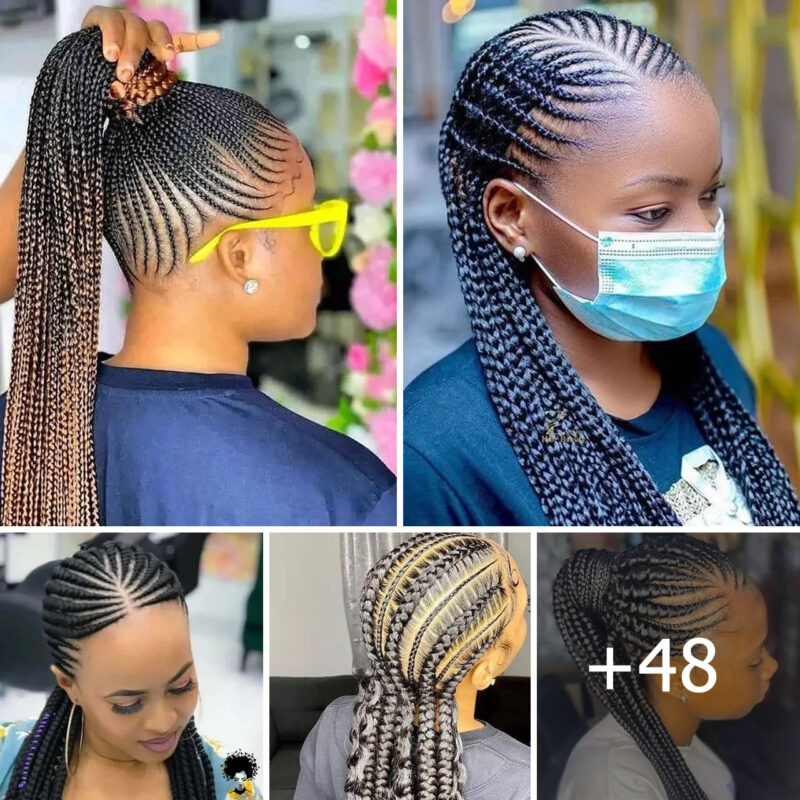 +48 PHOTOS: Cornrow braid designs – Knotless braids styles ‎