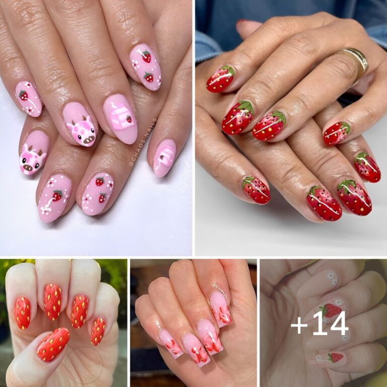 14 Strawberry Nail Designs That Are Sweet and Juicy