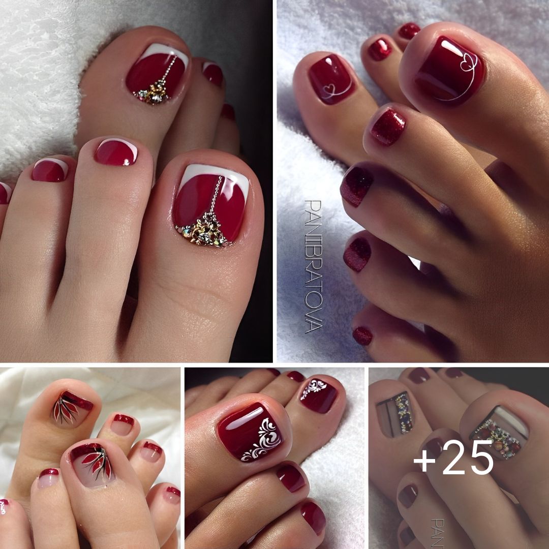 A Red French Tip Toe Nail Upgrade