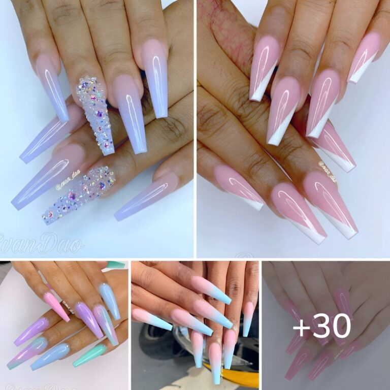 Beautiful And Cute Coffin Nail Designs