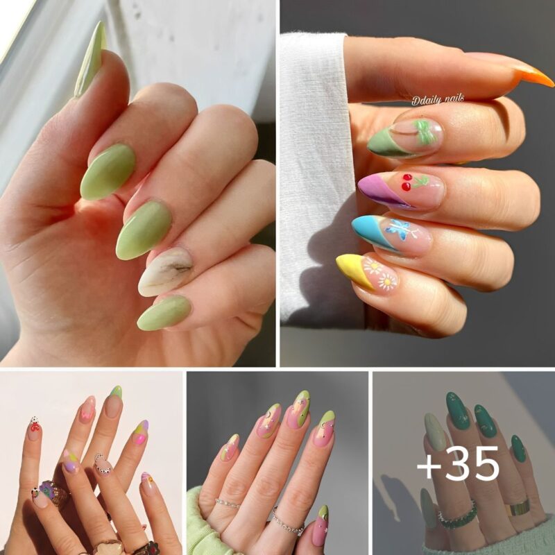 The Most Fashionable Green Nails to Impress You