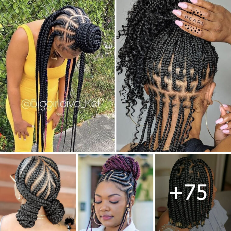 +75 PHOTOS: Cornrow braid designs + Knotless braids styles ‎