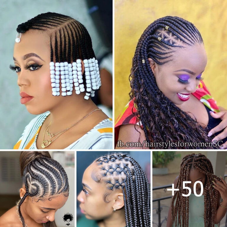 +50 PHOTOS: Cornrow braid designs + Knotless braids styles ‎