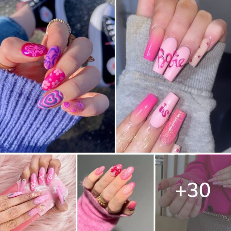 Embrace the Barbiecore Trend with These 30 Fabulous Barbie-inspired Nail Designs