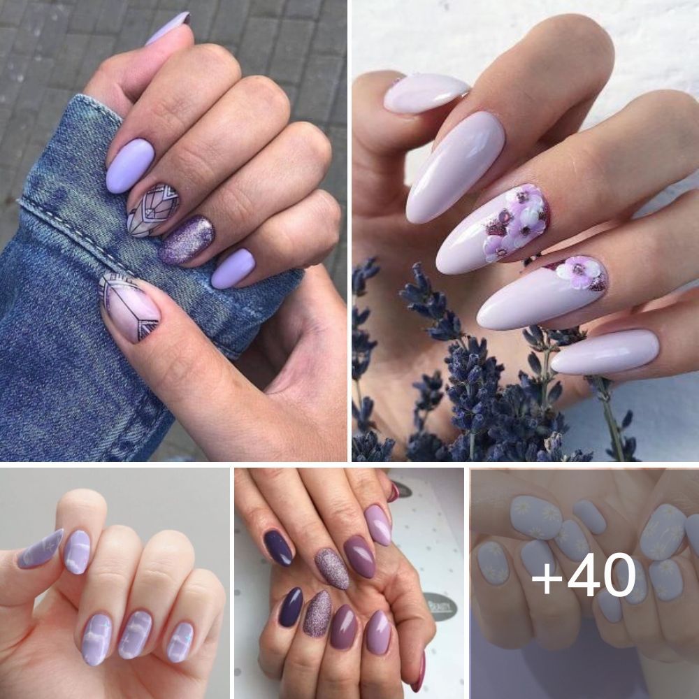 40+ Beautiful Purple Nails Inspiration Photos + Trends