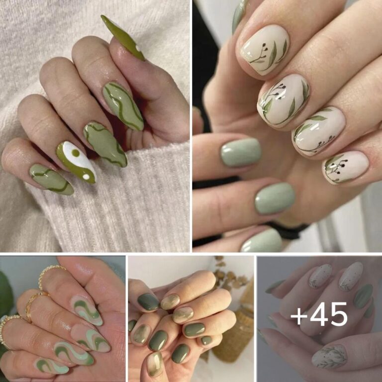 Experiment with 45 Trendy Sage Green Nail Designs This Month