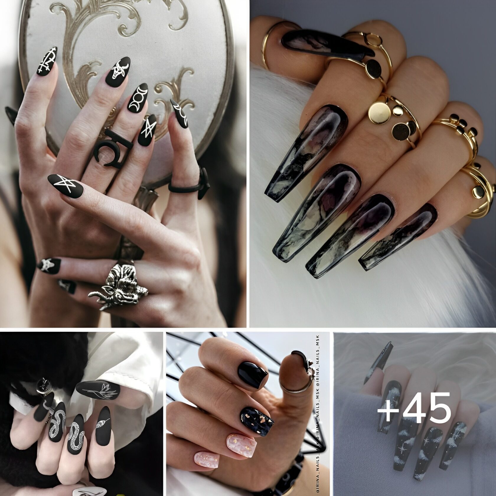 45+ Black Nails Designs For An Epic Manicure