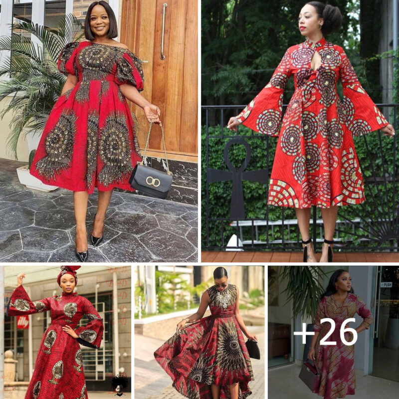 25+ Stylish Ankara Midi Gown Styles For Stylish Ladies.