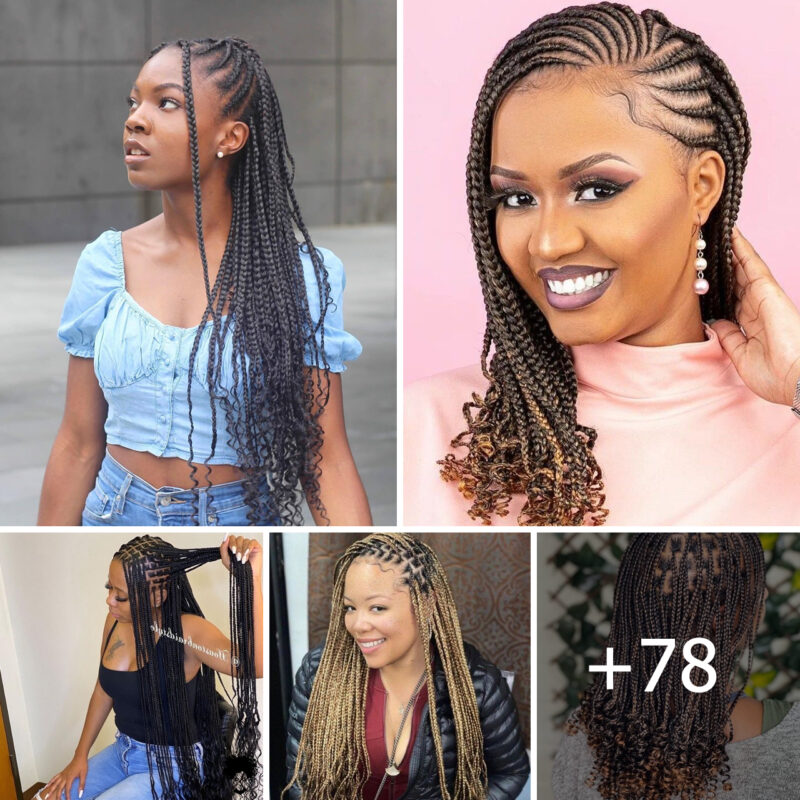Braids with Curly Ends: Hairstyles Blending Texture and Elegance