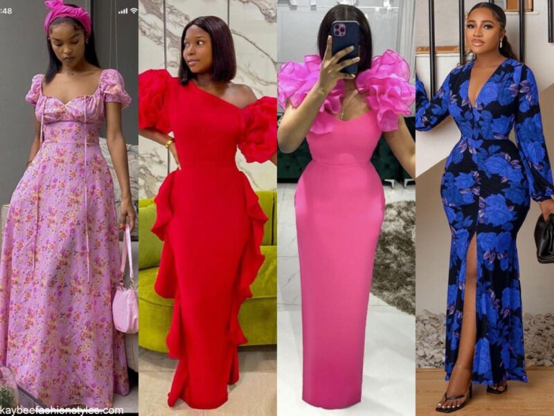 Latest Material Long Gown Styles for Ladies in 2023 and 2024