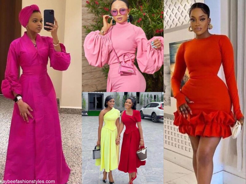 30 Best Styles for Plain Material Gowns in Nigeria