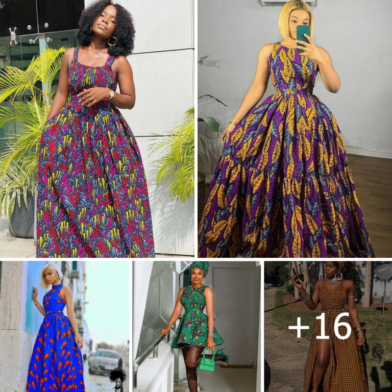 Ankara Sleeveless Gown Styles
