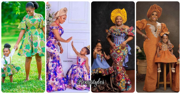 Ankara Styles of Mother and Daughter for All Delightful Mothers