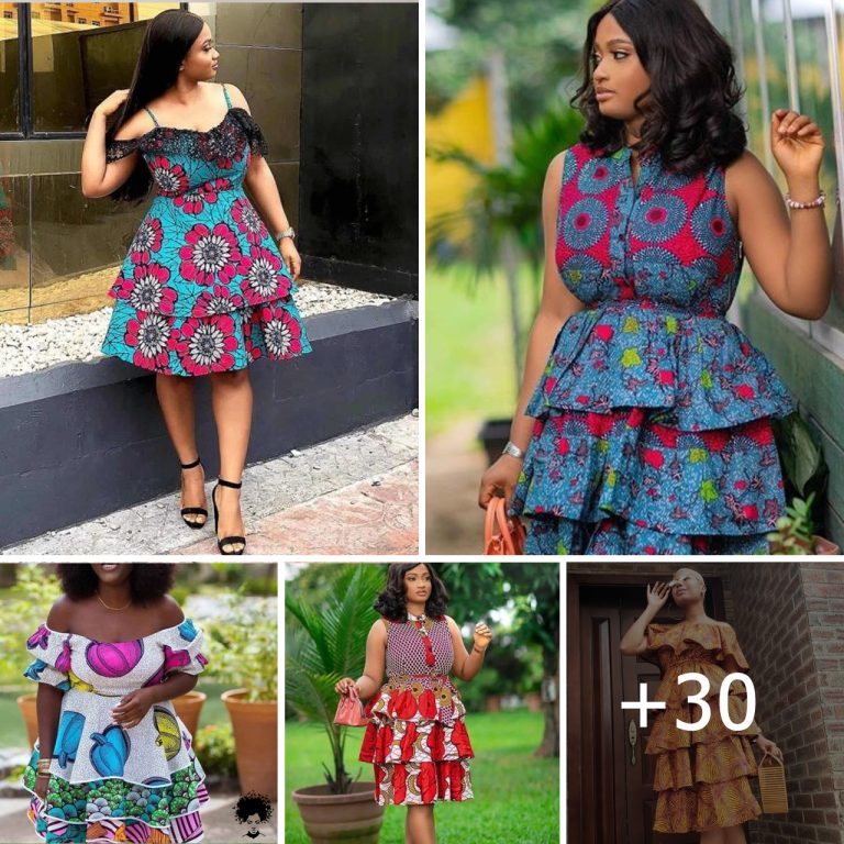 30 Ankara Tiered Dress Styles For Unique & Catchy Looks