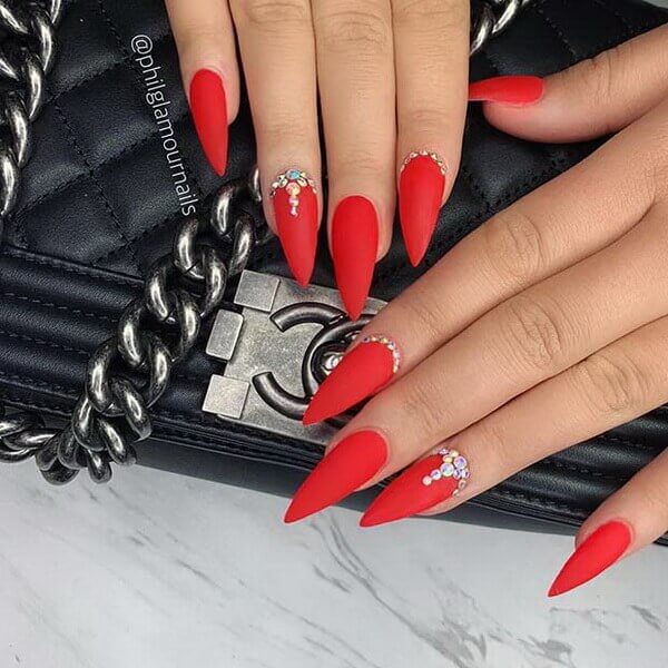 30 Special Red Nails To Wear All Year Long
