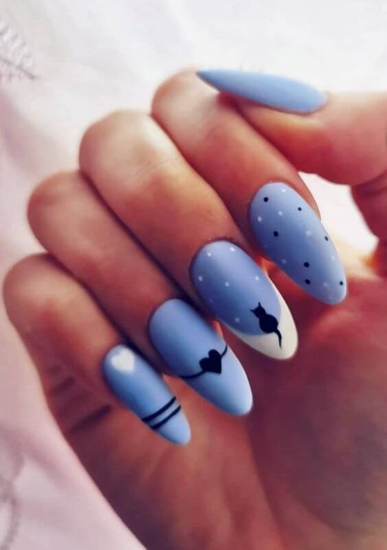 Inspire Yourself With The List Of 14 Cute Black Nail Art Ideas