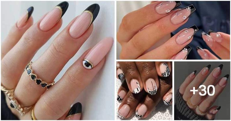 30+ Black French Tip Nail Designs That Are Trendy