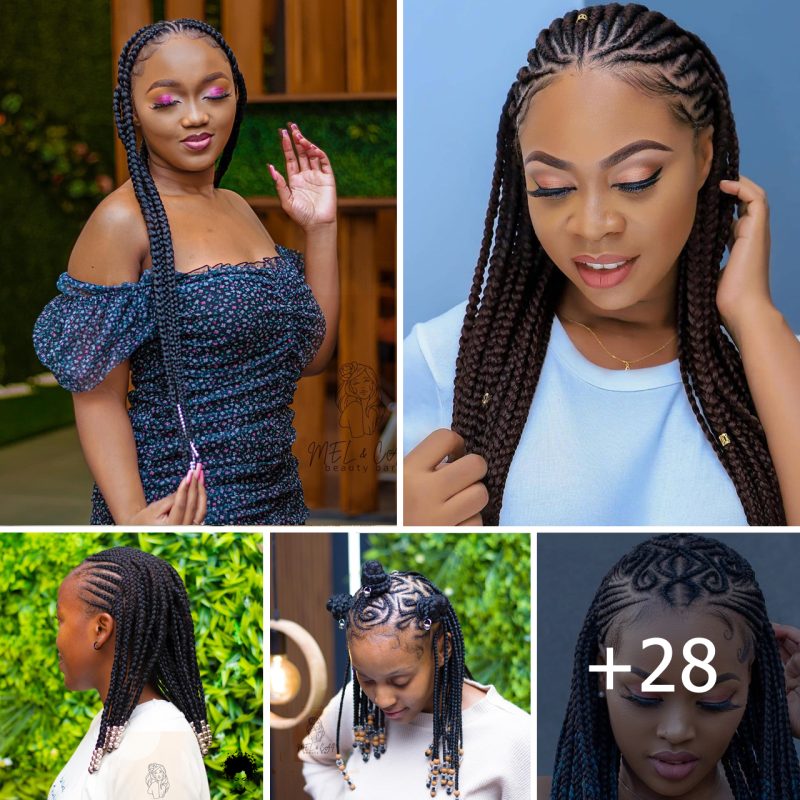 Unique And Beautiful Ghana Weaving Hair Styles For Ladies