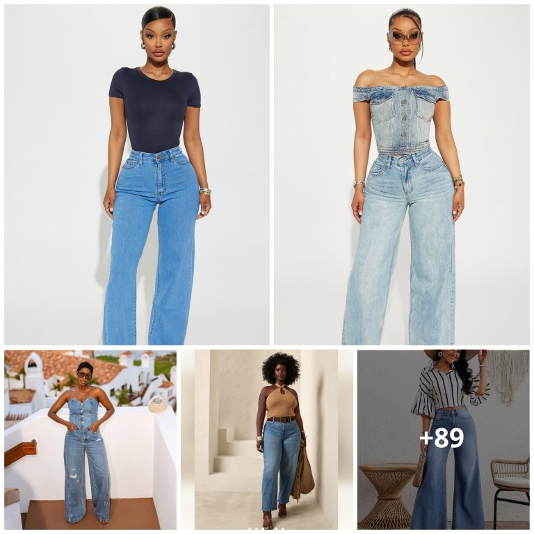 How to Rock High-Waisted Wide-Leg Jeans in Every Season
